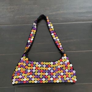 Cute colorful button shoulder bag so Y2K